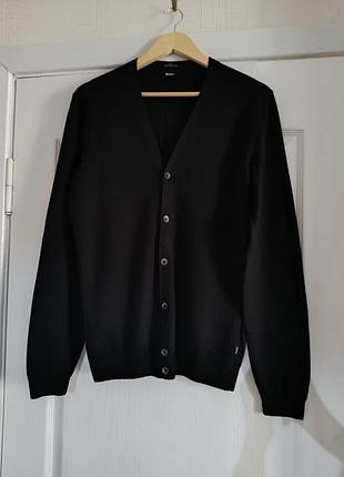 Чоловічий кардиган hugo boss (100% virgin wool / finest italian yarn)