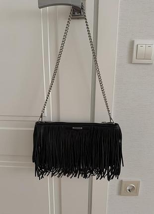Сумка для жінок rebecca minkoff чорна шкіряна