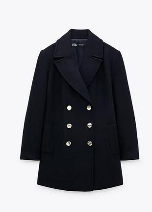 Пальто бушлат zara вовна р.s
