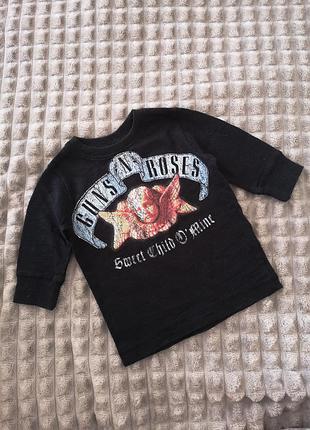 Трикотажна кофта next на 3-6 місяців guns n roses child of mine
