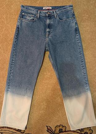 Эксклюзивные женские джинсы Tommy jeans harper high rise straight (градiент/омбре) 2022 р оригинал, 31/30