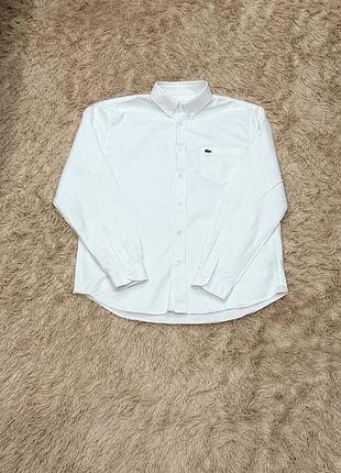Белая рубашка lacoste лакост оригинал