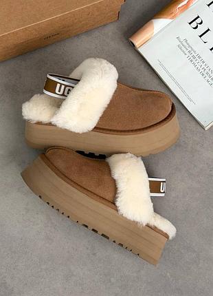 Ugg funkette slipper chestnut угги 2