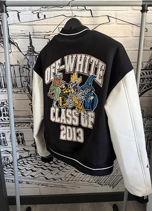 Куртка бомбер со стразами off white class of 2013 сайз л drip