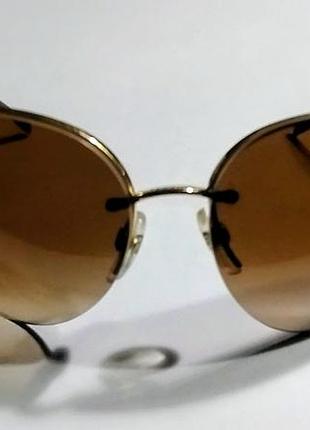 Винтажные очки chanel 4134 camellia aviator y2k (коричневый градиент)