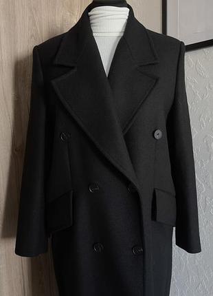 Пальто zara, у складі вовна, розмір s oversize