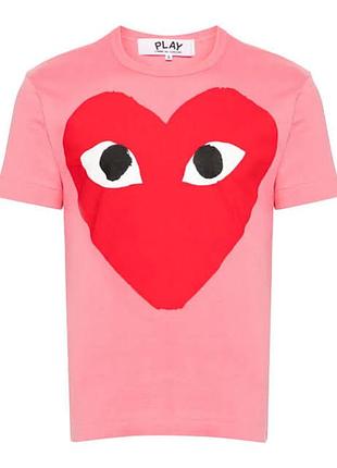 Жіноча футболка comme des garçons play модель big red heart t-shirt