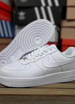 Зимние мужские кроссовки nike air force 1 low winter fur white найк форс белого цвета мех