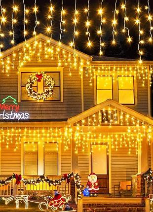 Вулична гірлянда бахроми, 280 led лампочок, 10м + 5м led icicle lights