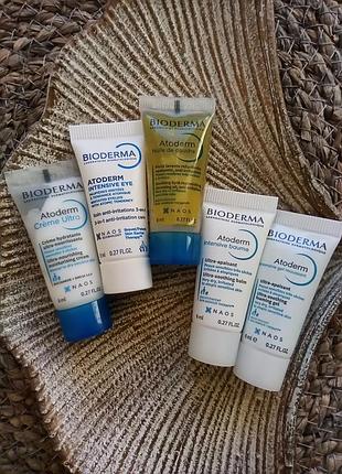 💙bioderma atoderm пробники/мініатюри засобів для атопічної, дуже сухої шкіри немовлят та дорослих