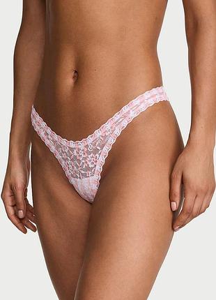 Мереживні трусики тонг victoria's secret у смужку