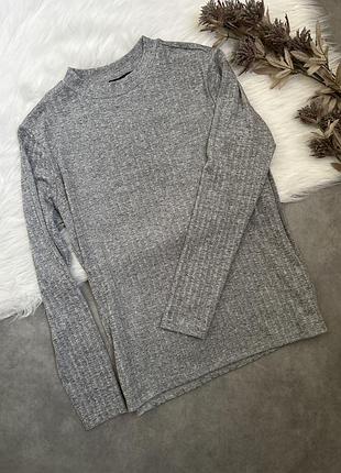 Базовий сірий лонгслів з довгим рукавом marks&spencer