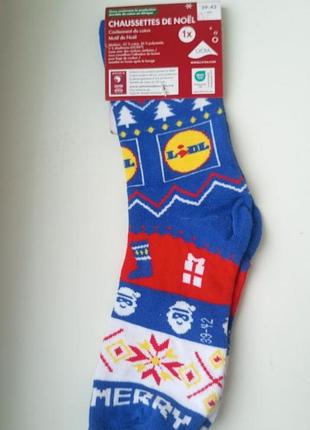 Носки новогодние lidl махра.