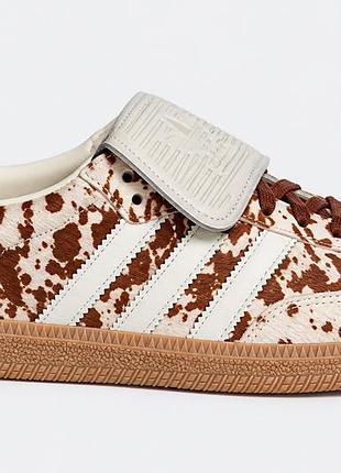 Кросівки жіночі adidas samba lt cow print off white / lucid pink / gum 38 2/3