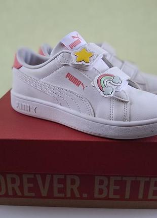 Кросівки для дівчаток puma білі на липучках розмір 33