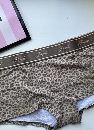 Трусики, труси шортики  boyshort  лого victoria secret оригінал, вікторія сікрет pink розмір s нові