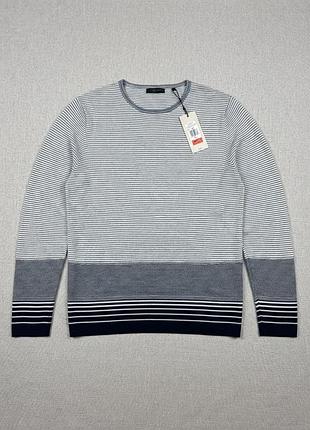 Кофта чоловіча jack & jones трикотажна сіра в смужку
