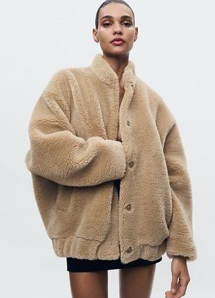 Тепла шуба дублянка zara