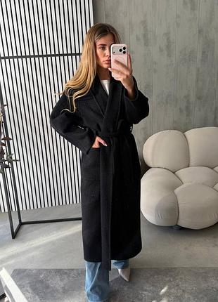 Ґ пальто loro piana сірий графіт колір довга довжина пояс