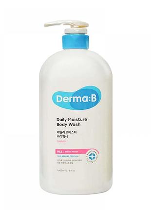 Гель для душу derma:b daily moisture body wash fresh peach, 1000 мл