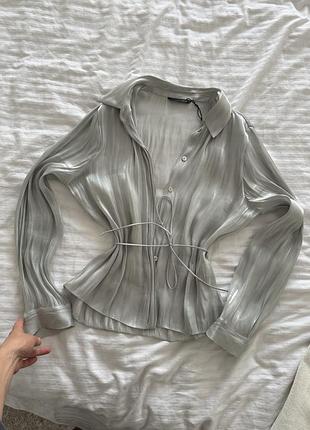 Розкішна блуза zara світла блискуча