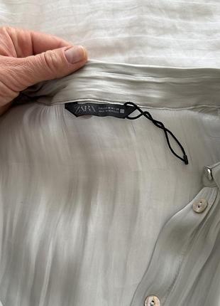 Розкішна блуза zara світла блискуча 3