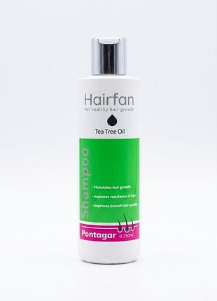 Pontagar hairfan шампунь с маслом чайного дерева для здорового роста волос 250 мл