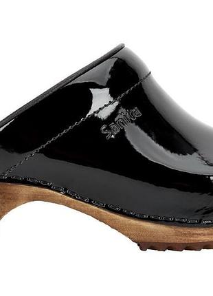 Чорні жіночі сабо sanita classic patent