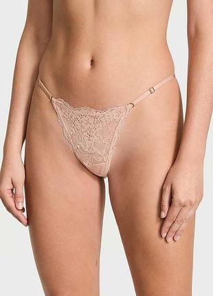 Кружевные трусики стринги victoria’s secret