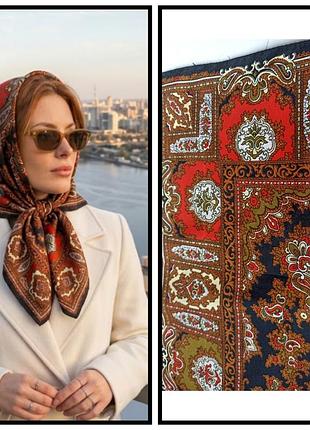 Платок на осень матовый красивый
