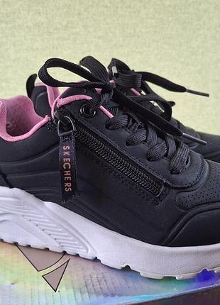 Кросівки для дівчаток skechers чорні, розмір 33