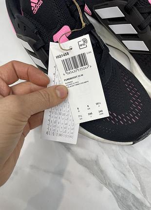 Кросівки жіночі adidas pureboost 22 w чорні з рожевим