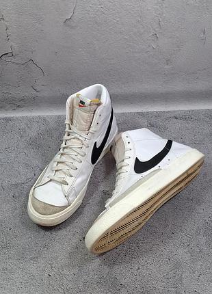 Кроссовки nike blazer mid 77 кожаные ботинки cortez высокие