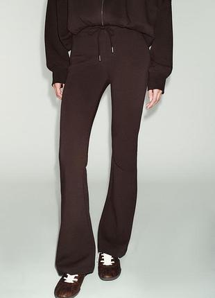 Штвни жіночі бавовна кльош висока посадка zara