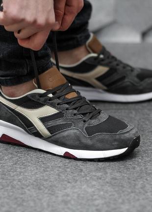 Кроссовки мужские diadora серые/белые (диадора, кросівки)4 фото