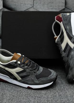 Кроссовки мужские diadora серые/белые (диадора, кросівки)5 фото