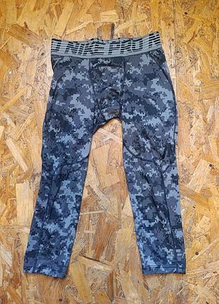 Оригінальні компресійні тайстри nike pro compression tights mens medium gray hypercool digital camo 828166-037