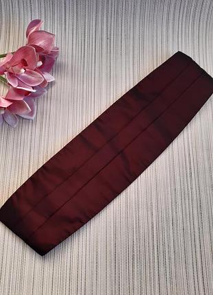 Бордовий камербанд-хамелеон (пояс під смокінг) tie rack, made in england