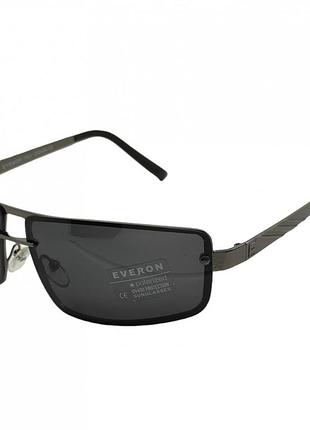 Поляризовані сонцезахисні окуляри everon 7080 темно-сірі з чорною лінзою