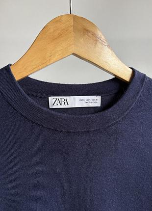 Темно синій джемпер бренду zara 4