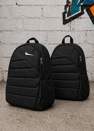 Якісний міський рюкзак із принтом nike. колір: чорний із різним принтом.