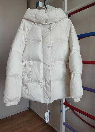 Жіночий пуховик popov brand молочний розмір s