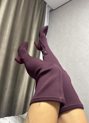 Чоботи, ботфорти river island, марсала.