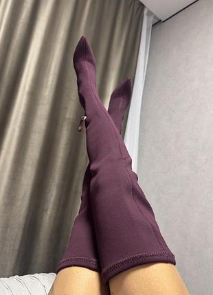 Чоботи, ботфорти river island, марсала. 4