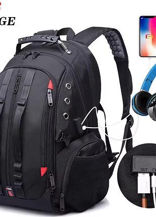 Рюкзак bange (bgs1901 black) 15.6″ з usb чорний