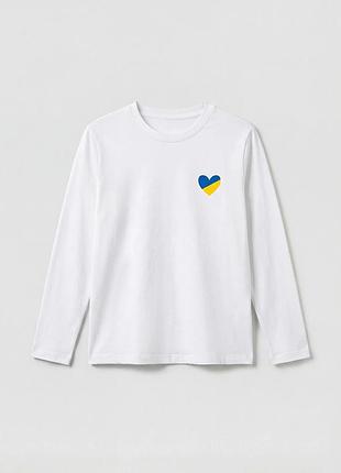 5-6/11-12 лет новый фирменный детский лонгслив реглан украина в сердце lc waikiki вайки