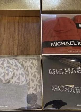 Шапка и шарф michael kors. подарочные наборы.