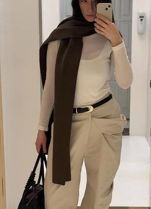 Жіночі брюки zara бежевого кольору