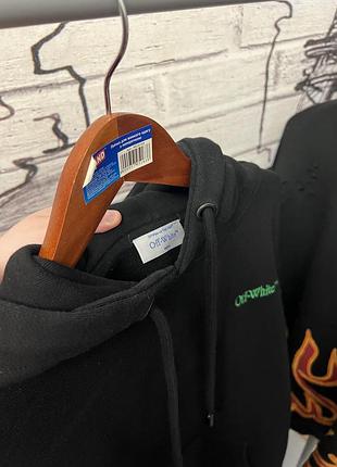 Худи off white moon cam black/green arrows плотное 5