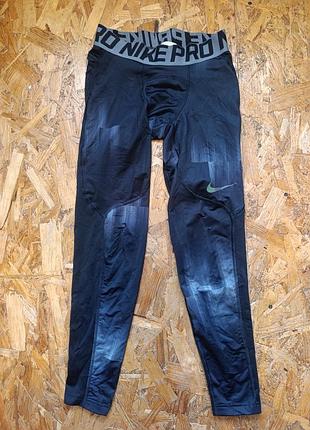 Оригінальні спортивні компресійні тайстри nike pro hyperwarm compression